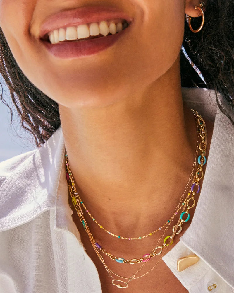 KENDRA SCOTT Kelsey Gold Chain Necklace in Multi Mix