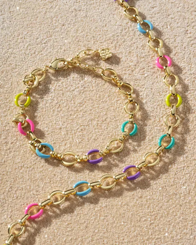 KENDRA SCOTT Kelsey Gold Chain Necklace in Multi Mix