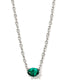 KENDRA SCOTT Cailin Silver Pendant Necklace in Green Crystal