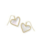 Ari Heart Statement Gold Drop Earrings