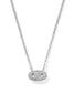 KENDRA SCOTT Bailey Silver Pave Short Pendant Necklace