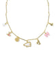 Cheer Gold Charm Necklace