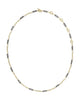 Courtney Gold Enamel Link and Chain Necklace Black