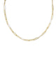 Courtney Gold Enamel Link and Chain Necklace White