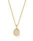 KENDRA SCOTT Daphne Gold Framed Short Pendant Necklace in Iridescent Drusy