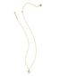 KENDRA SCOTT Daphne Gold Framed Short Pendant Necklace in Iridescent Drusy