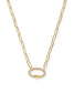 KENDRA SCOTT Emery Gold Link and Chain Necklace in White Crystal