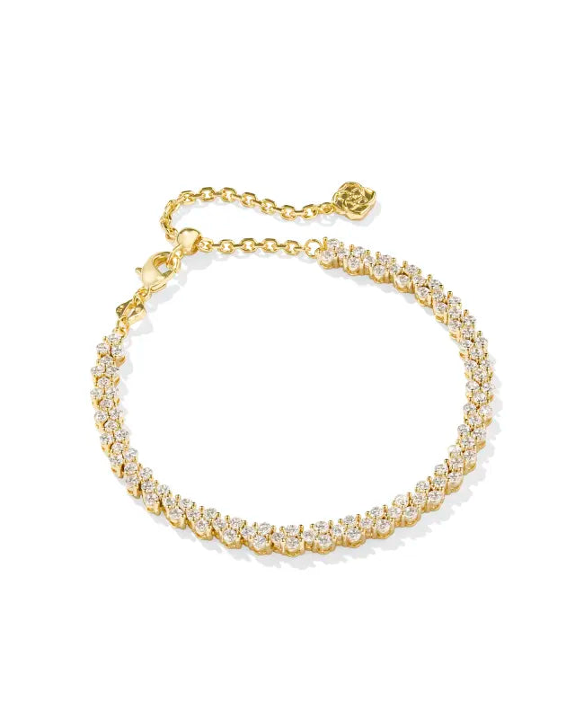 KENDRA SCOTT Emery Tennis Bracelet in White Crystal