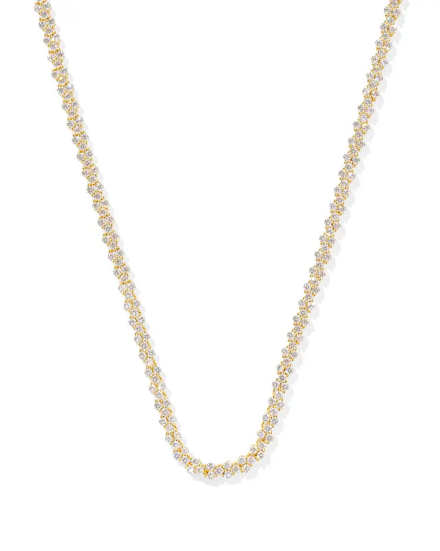 KENDRA SCOTT Emery Gold Tennis Necklace