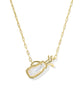 Golf Gold Short Pendant Necklace