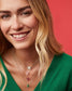 KENDRA SCOTT Candy Cane Gold Short Pendant Necklace in Ivory Mother-of-Pearl