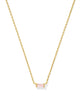 Juliette Gold Pendant Necklace in Rose Quartz