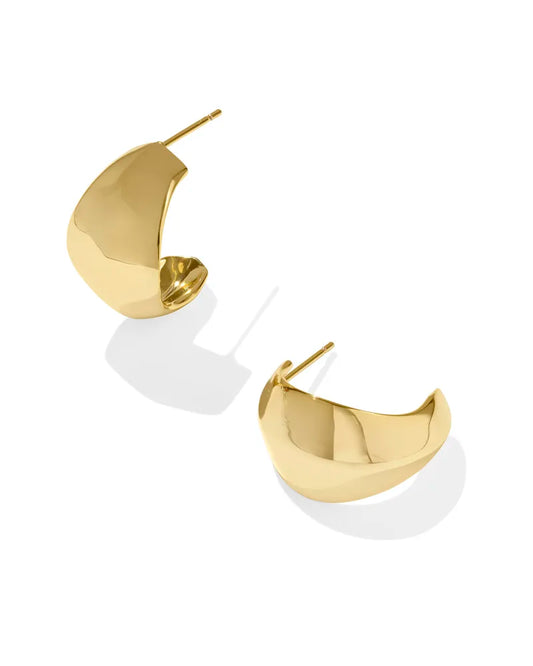 KENDRA SCOTT Krista Gold Metal Hoop Earrings