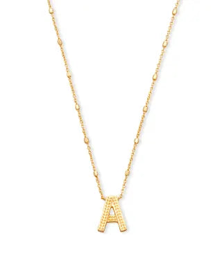 KENDRA SCOTT Letter A Pendant Necklace in Gold
