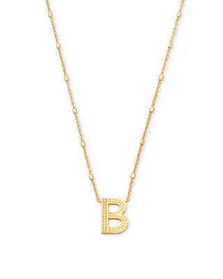KENDRA SCOTT Letter B Pendant Necklace in Gold