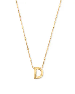 KENDRA SCOTT Letter D Pendant Necklace in Gold