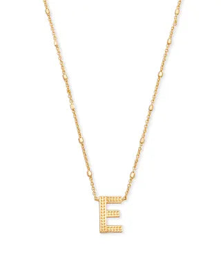 KENDRA SCOTT Letter E Pendant Necklace in Gold