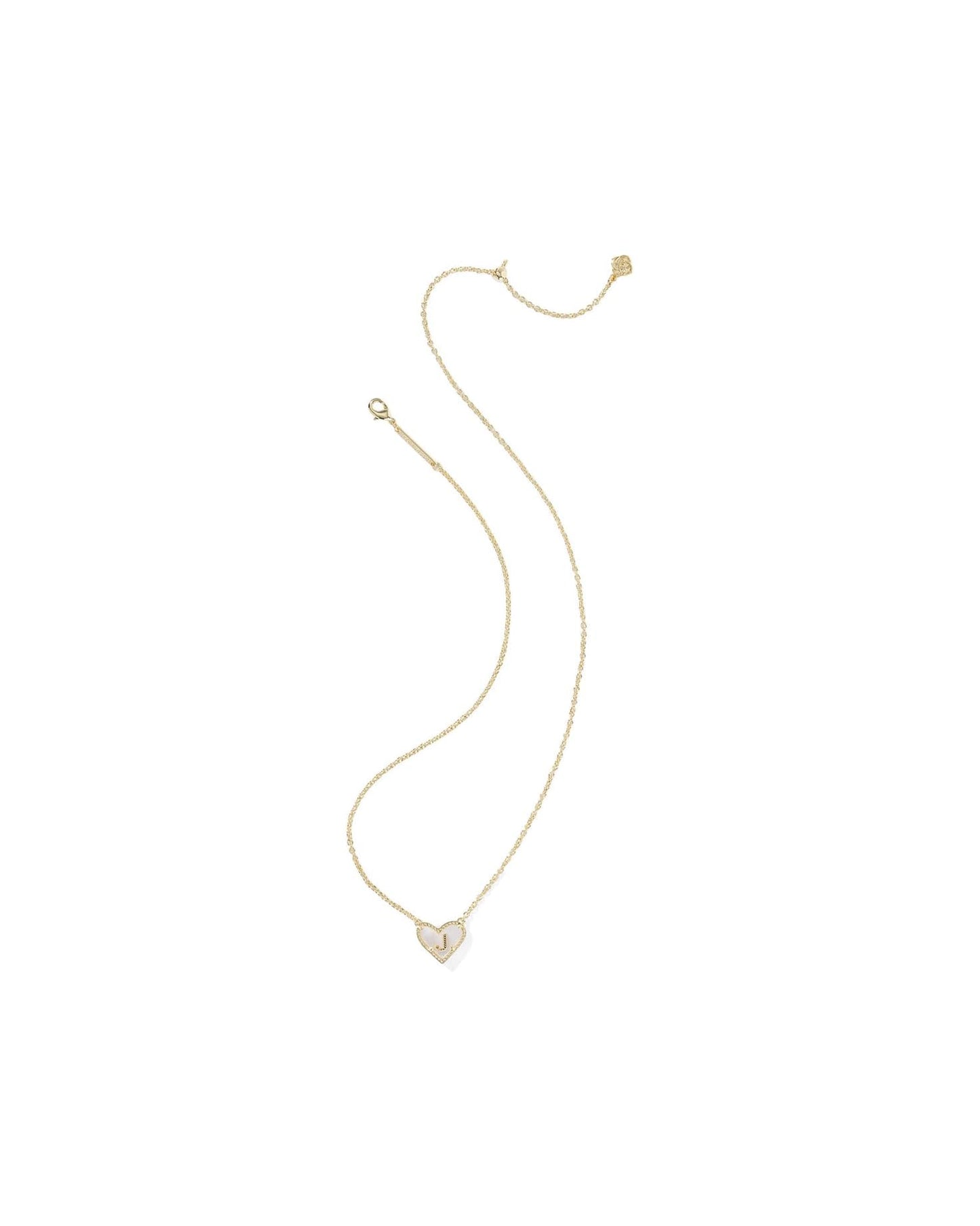 KENDRA SCOTT Heart Letter J Short Pendant Necklace