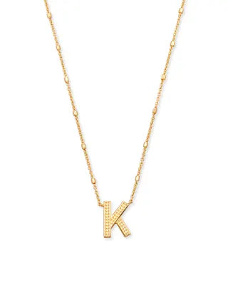 KENDRA SCOTT Letter K Pendant Necklace in Gold