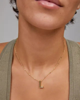 KENDRA SCOTT Letter L Pendant Necklace in Gold