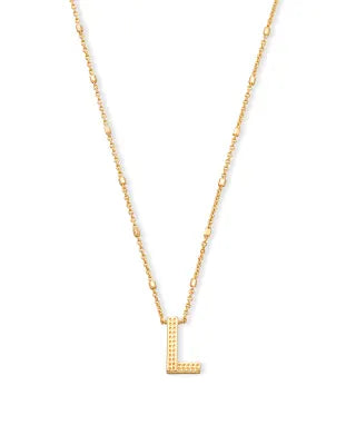 KENDRA SCOTT Letter L Pendant Necklace in Gold