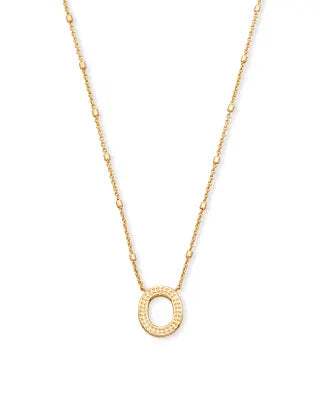 KENDRA SCOTT Letter O Pendant Necklace in Gold