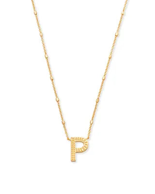 KENDRA SCOTT Letter P Pendant Necklace in Gold
