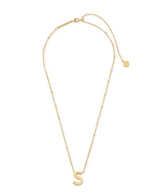 KENDRA SCOTT Letter S Pendant Necklace in Gold