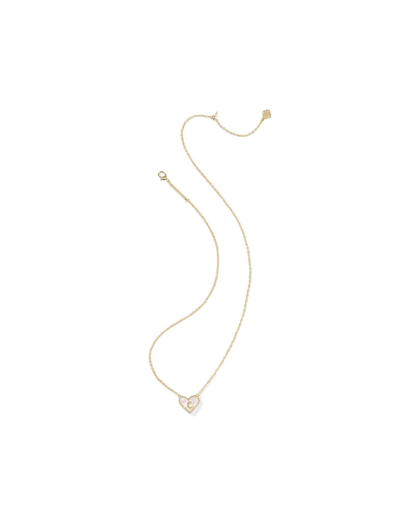 KENDRA SCOTT Heart Letter C Short Pendant Necklace
