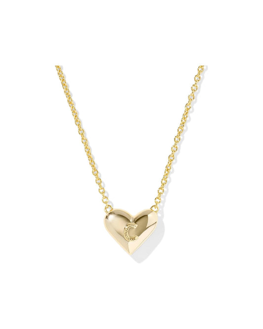 KENDRA SCOTT Heart Letter C Short Pendant Necklace