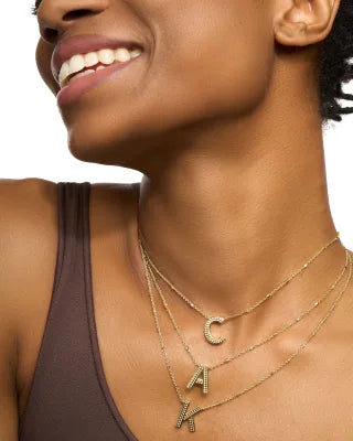 KENDRA SCOTT Letter K Pendant Necklace in Gold