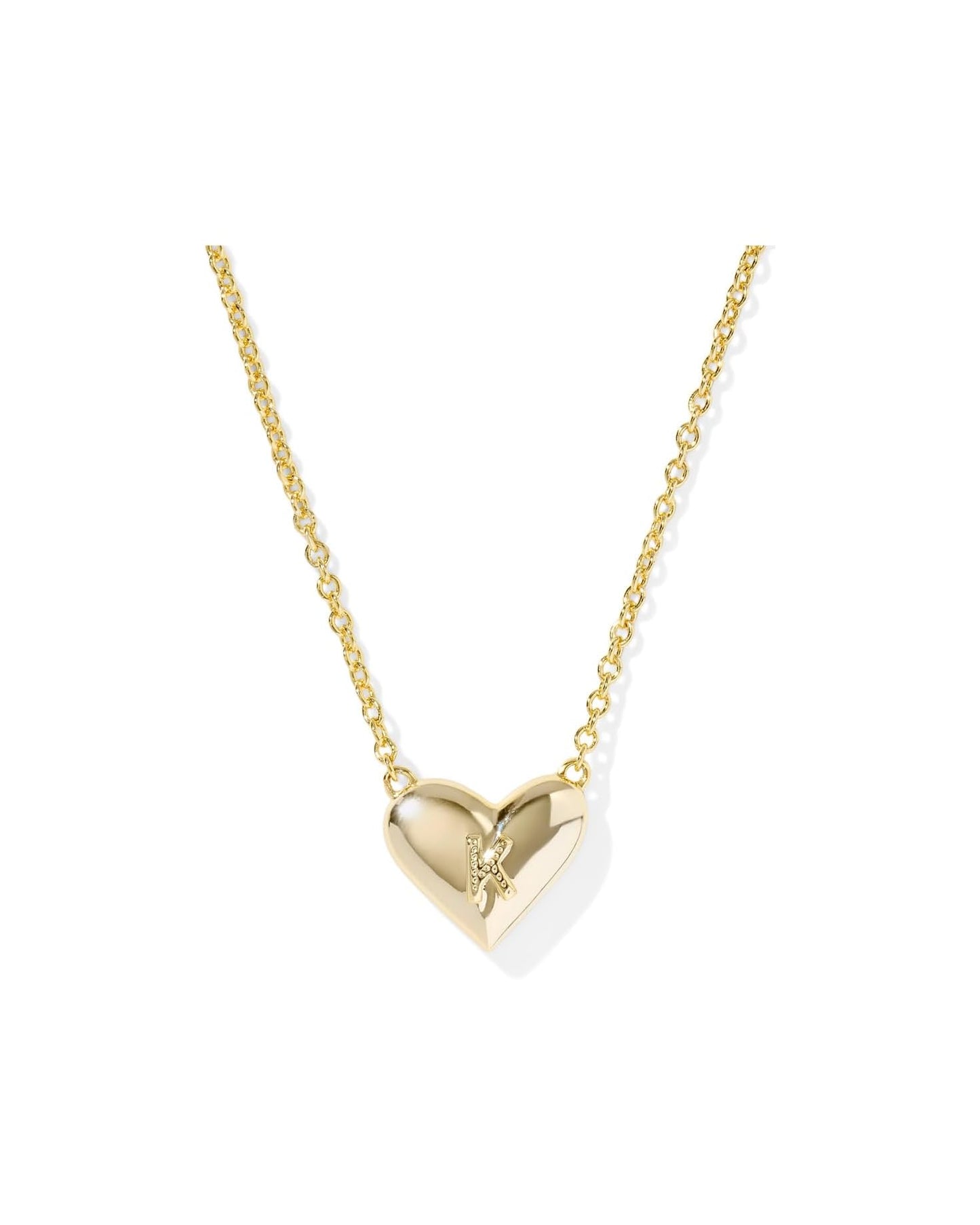 KENDRA SCOTT Heart Letter K Short Pendant Necklace
