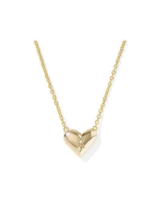 KENDRA SCOTT Heart Letter K Short Pendant Necklace