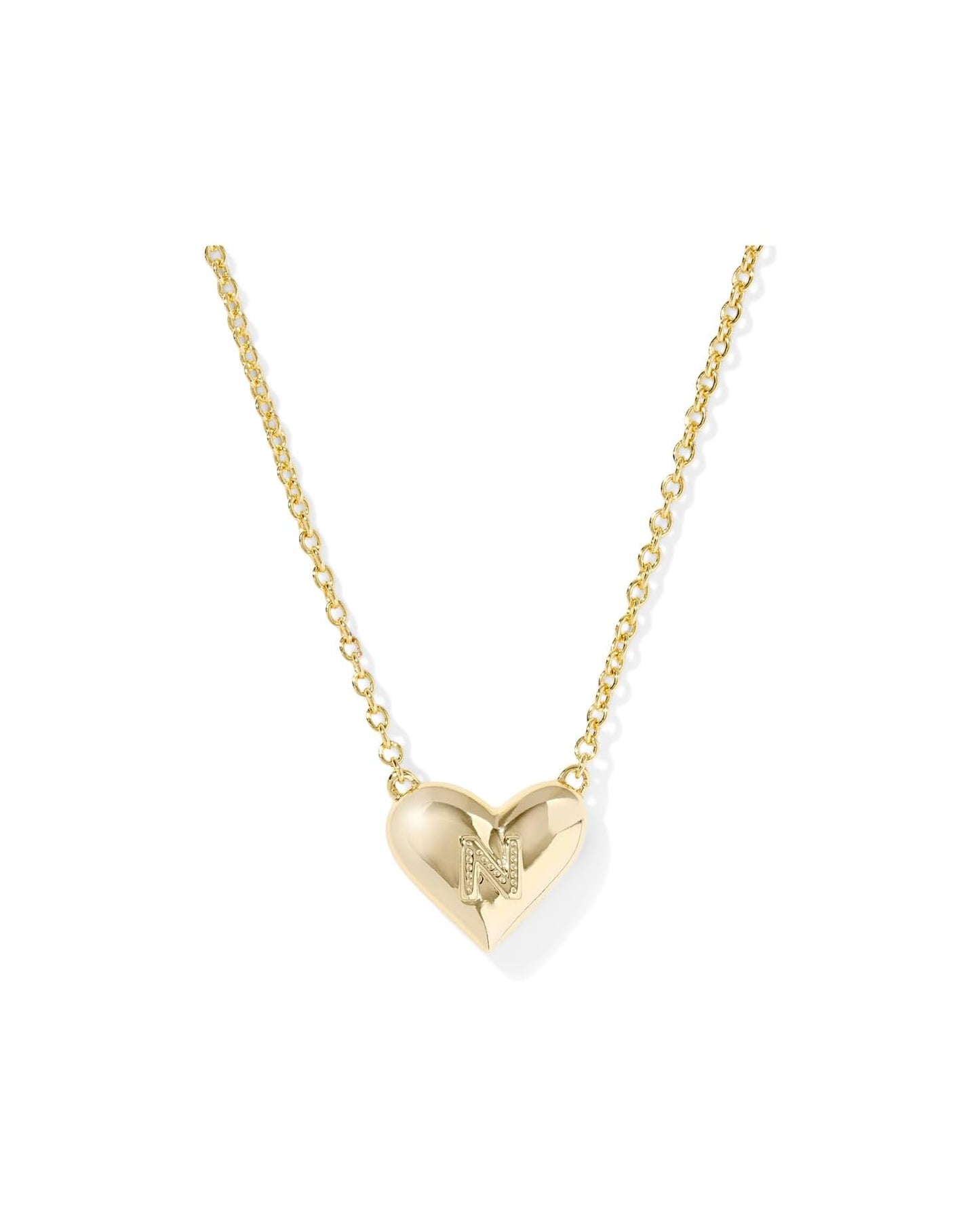 KENDRA SCOTT Heart Letter N Short Pendant Necklace