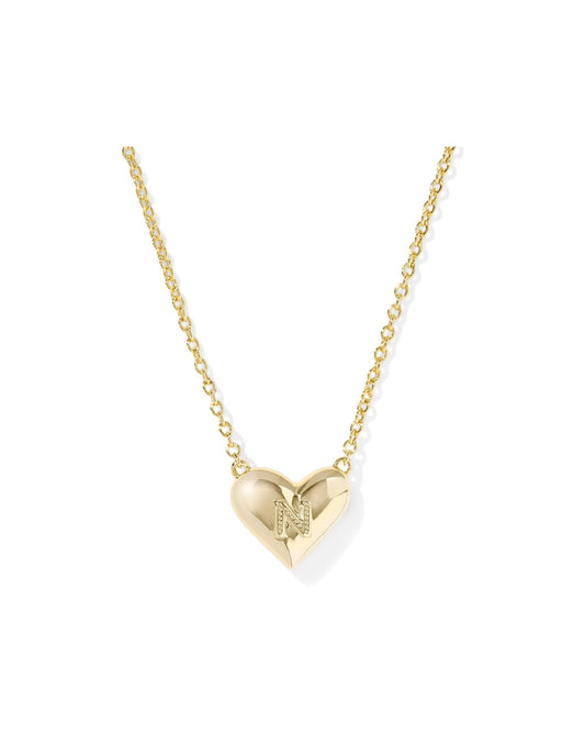KENDRA SCOTT Heart Letter N Short Pendant Necklace