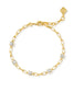 KENDRA SCOTT Lexi Gold Chain Bracelet in White Crystal