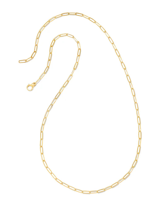 KENDRA SCOTT 22 Inch Large Paperclip Chain Necklace in 18k Gold Vermeil