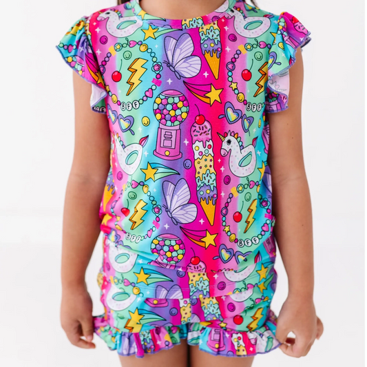 Kiki + Lulu Rocket Lion Short Set Kids