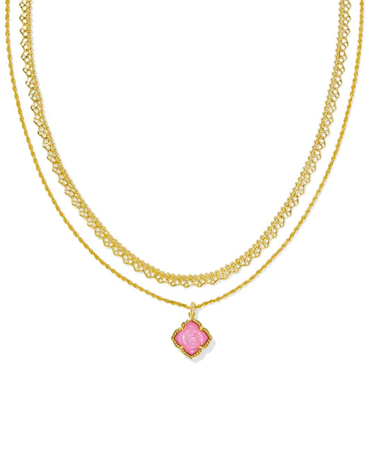KENDRA SCOTT Mallory Rose Gold Multi Strand Necklace