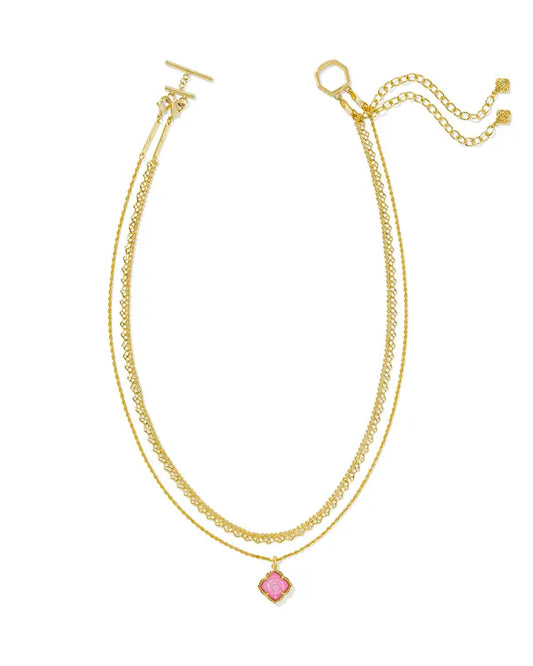 KENDRA SCOTT Mallory Rose Gold Multi Strand Necklace