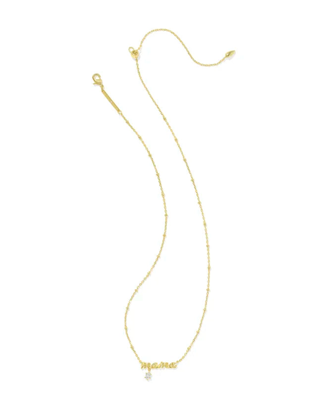 KENDRA SCOTT Mama Gold Crystal Short Pendant Necklace