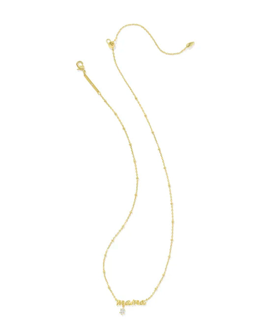 KENDRA SCOTT Mama Gold Crystal Short Pendant Necklace