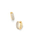 KENDRA SCOTT Mikki Pave Huggie Earrings in Gold