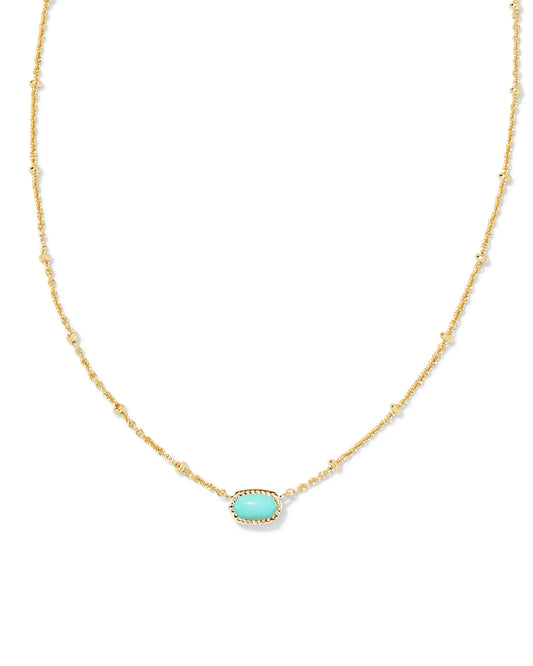 KENDRA SCOTT Mini Elisa Gold Satellite Short Pendant Necklace in Mint