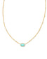 KENDRA SCOTT Mini Elisa Gold Satellite Short Pendant Necklace in Mint