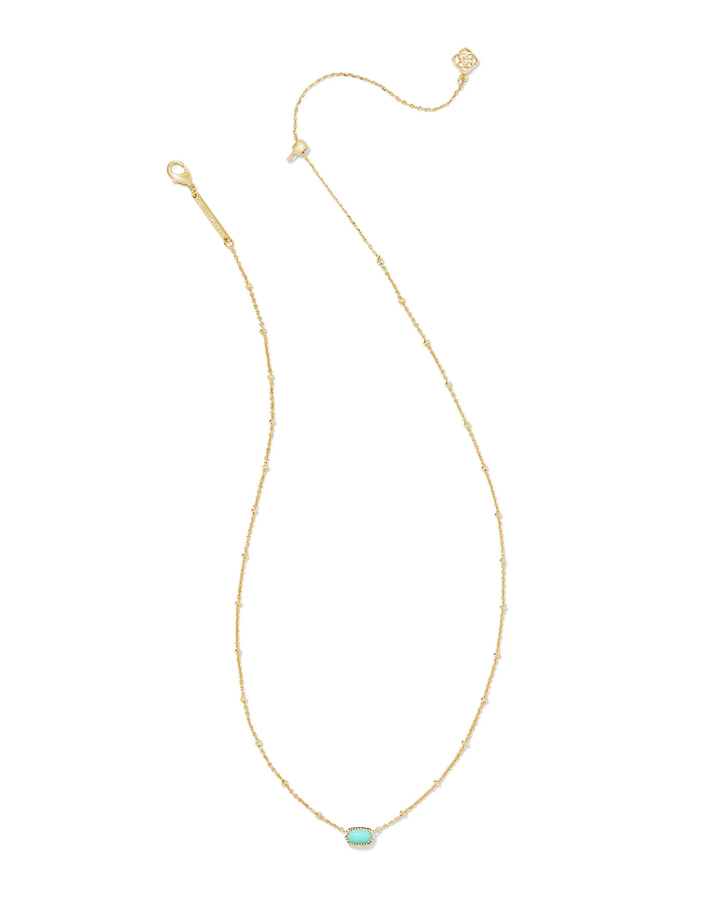 KENDRA SCOTT Mini Elisa Gold Satellite Short Pendant Necklace in Mint