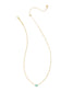 KENDRA SCOTT Mini Elisa Gold Satellite Short Pendant Necklace in Mint