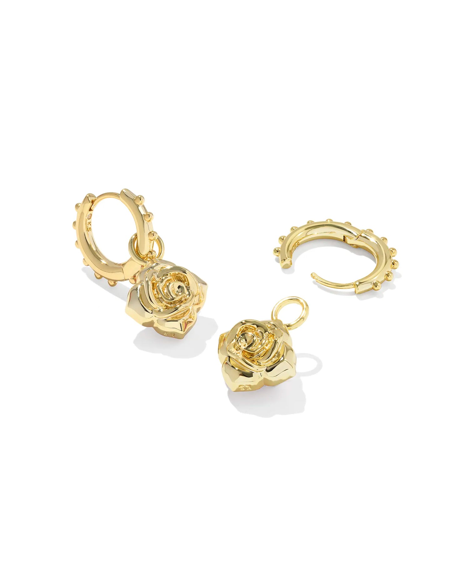 KENDRA SCOTT  Mallory Rose Gold Huggie Earrings