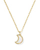 Moon Gold Short Pendant Necklace