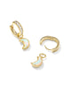 Moon Gold Convertible Huggie Earrings